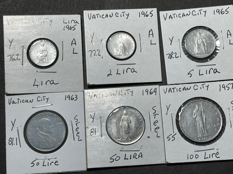 Read more about the article Assorted Vatican City 6 Coins Lot