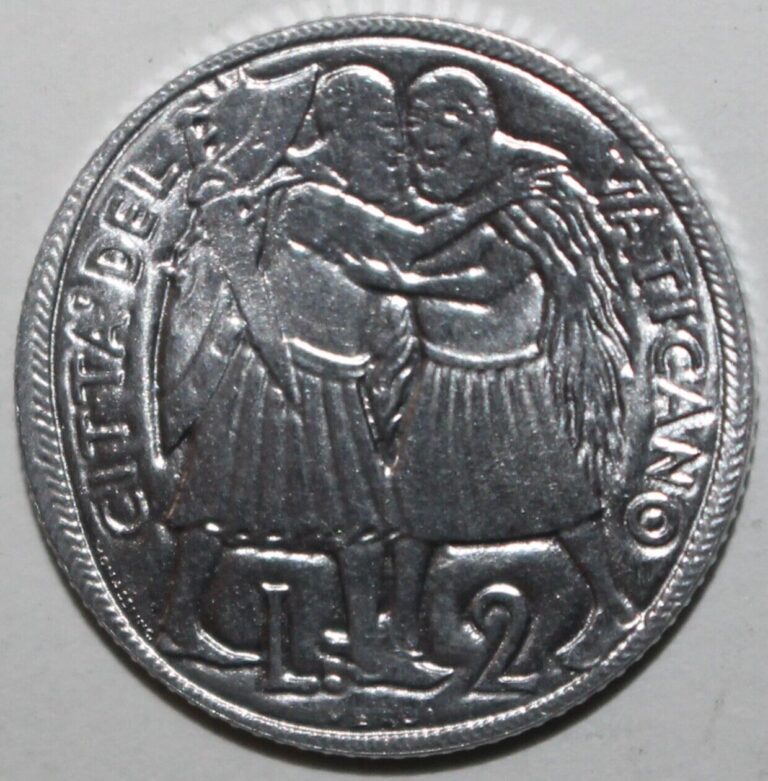Read more about the article Vatican City 2 Lire Coin 1975 KM# 125 Pope Paul VI Holy Year Reconciliation Two
