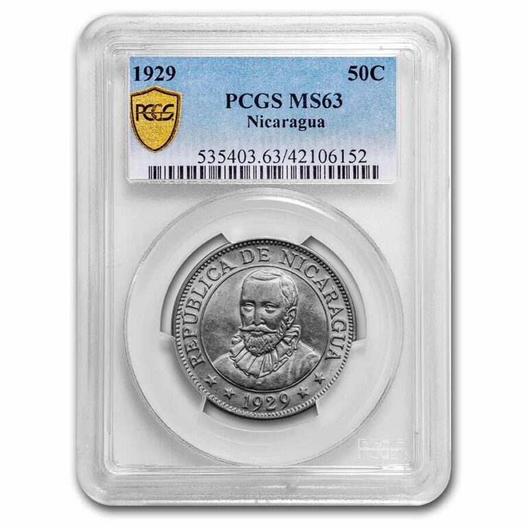 Read more about the article 1929 Nicaragua Silver 50 Centavos MS-63 PCGS – SKU#272069