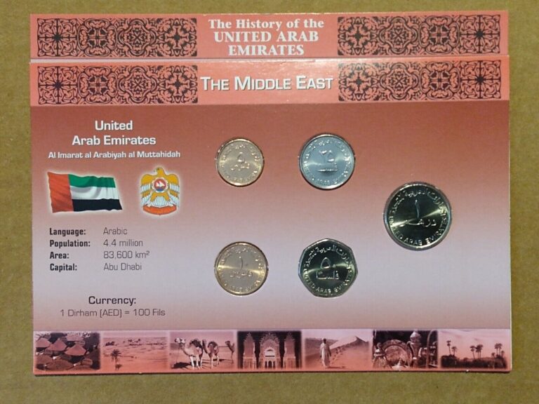 Read more about the article 2001 To 2007 UNITED ARAB EMIRATES 5 FILS THRU DIRHAM (5 COINS) UNC LITTLETON SET