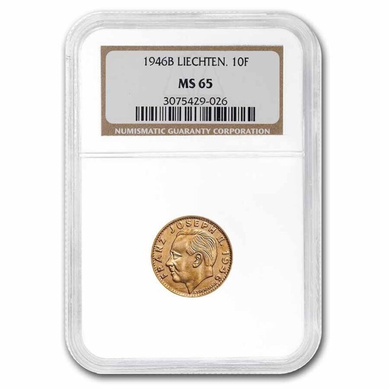 Read more about the article 1946-B Liechtenstein Gold 10 Franken MS-65 NGC – SKU#273108