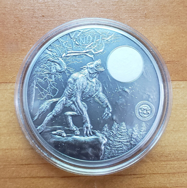 Read more about the article 2013 PALAU WEREWOLF 2 OZ SILVER MYTHICAL CREATURES ANTIQUED Rare 1ot of 999