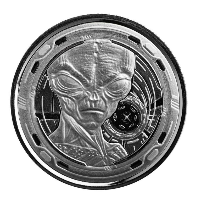 Read more about the article 2022 Ghana Alien 1/2oz 999 Silver BU in Capsule Mintage 4000