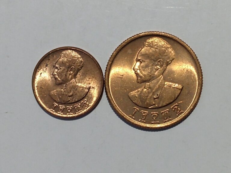 Read more about the article 1944 ETHIOPIA 1 and 10 CENTS SANTEEM BRONZE (2 COINS) HAILE SELASSIE LION OF JUDAH