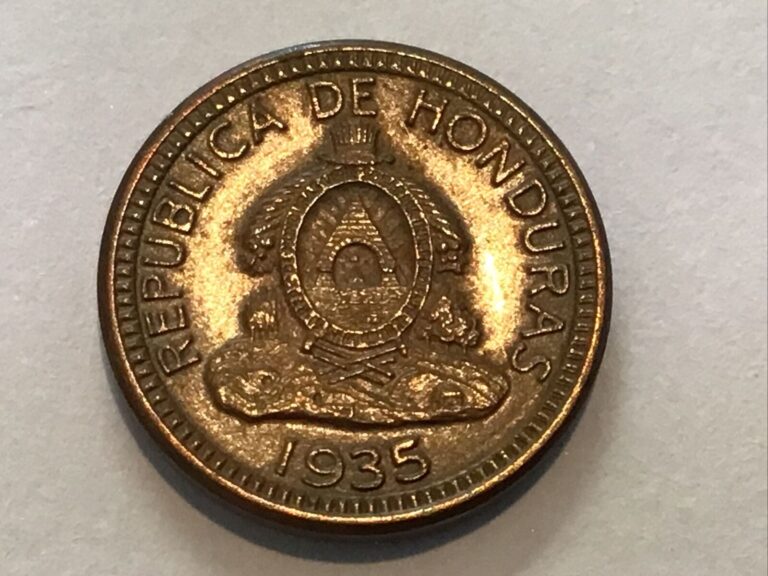 Read more about the article 1935 Honduras 1 Centavo KM-77.1. AU-BU RARE