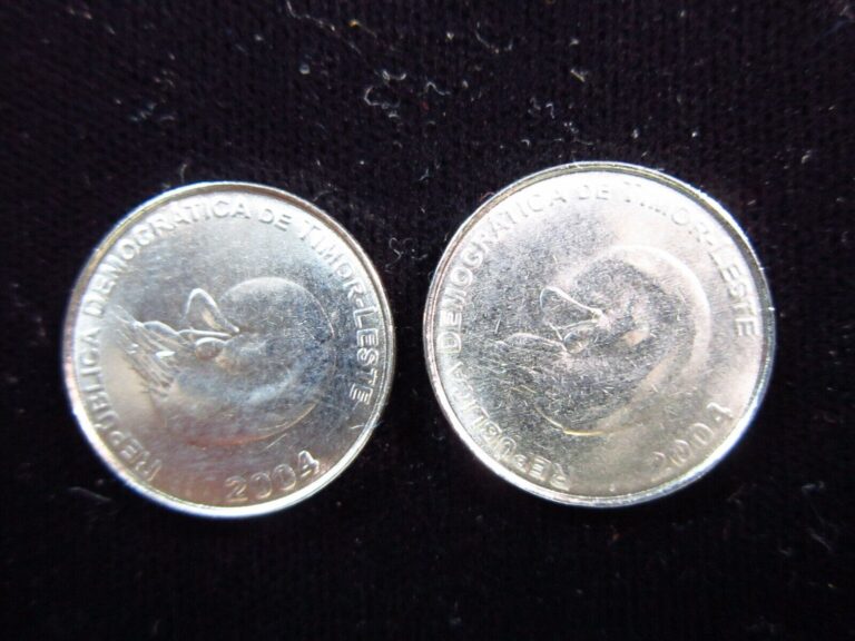 Read more about the article TIMOR LESTE 1 Centavo 2004 UNC Pair Steel Nautilus Shell Lisbon East 2704# Coin