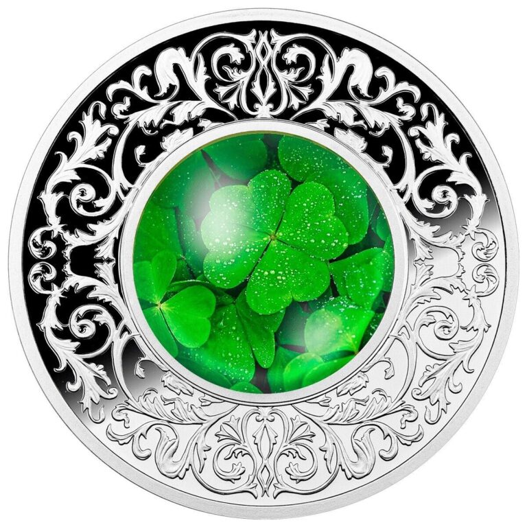 Read more about the article 2023 Republic of Cameroon 17.50 Gram Silver Four Leaf Clover with Mintage of 999