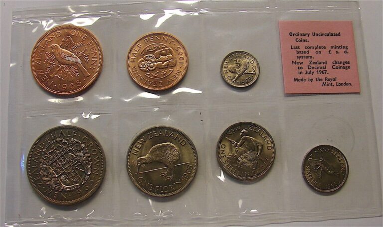 Read more about the article 1967 Coins of New Zealand –  7 Coin Uncirculated Set w/ Original Packing