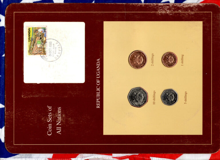 Read more about the article Coin Sets of All Nations Uganda 4 coins all 1987 10  5  2  1 Shillings