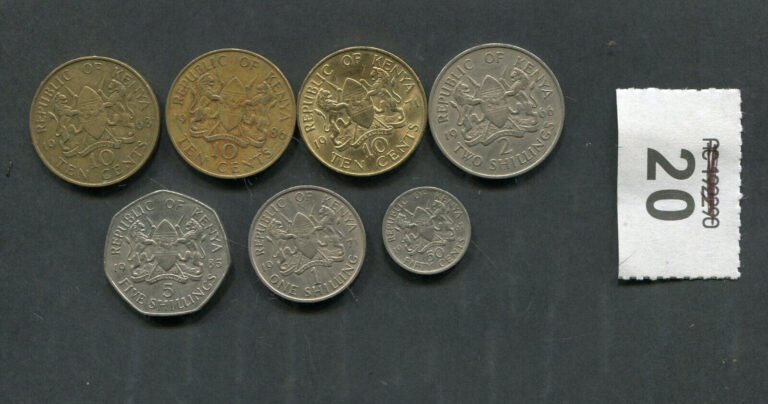 Read more about the article set of 7  coins of   Kenya