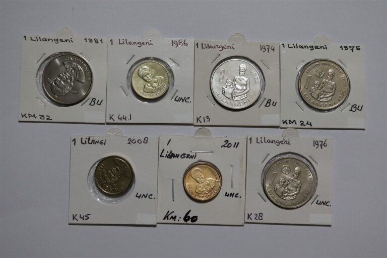 Read more about the article 🧭 🇸🇿 SWAZILAND 1 LILANGENI – 7 COINS COLLECTION B49 #2452