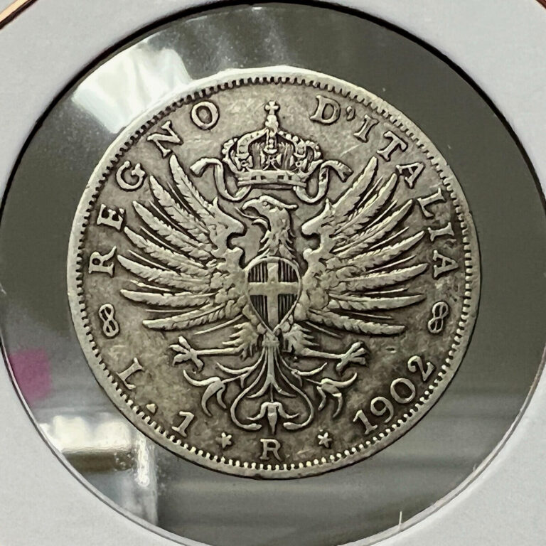 Read more about the article 1902  ITALY SILVER ONE LIRE BETTER COIN