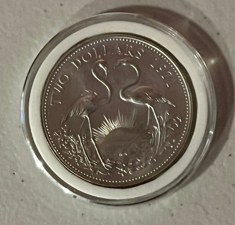 Read more about the article 1971 TWO DOLLARS SILVER COIN  THE BAHAMAS –FLAMINGOS 92.5% SILVER