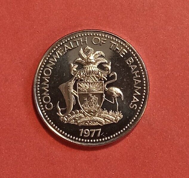 Read more about the article BAHAMAS 25 cents 1977 KM63.1  Proof coin