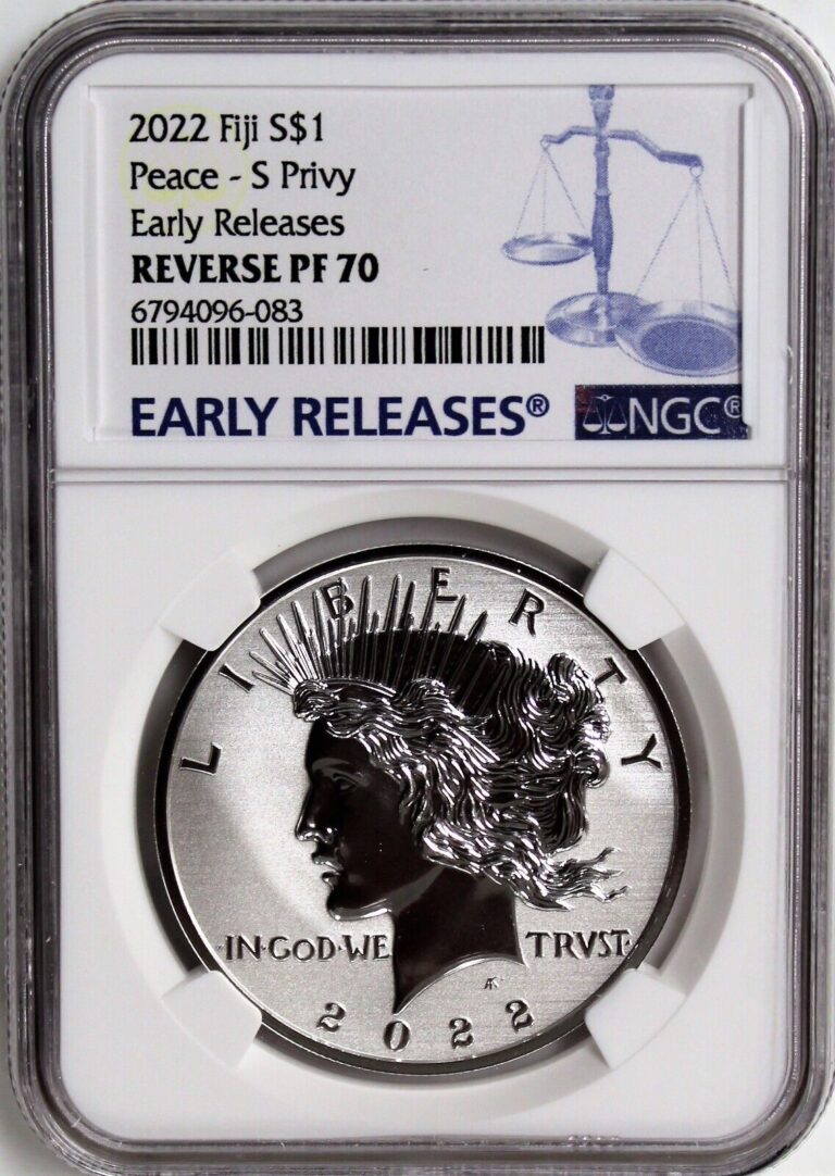 Read more about the article 2022 $1 Fiji 1oz Silver Peace Dollar “S” Privy NGC Reverse PF70 Early Releases