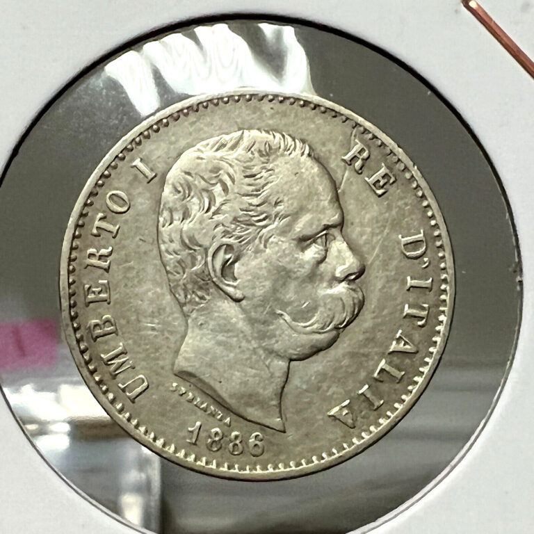 Read more about the article 1886  ITALY SILVER ONE LIRE BETTER COIN