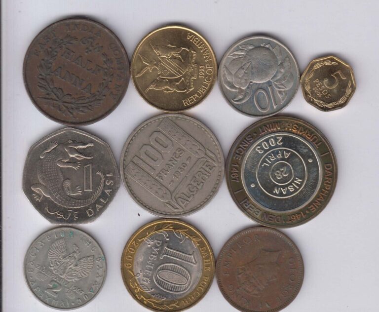 Read more about the article Lot 10x coins TURQUIA INDIA ALGERIA GAMBIA NAMIBIA RUSIA CHILE  see scans (S203)