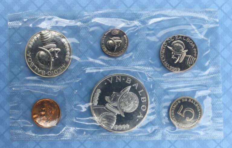 Read more about the article 1967 Panama 6-Coin Proof Set  90% Silver Balboa  40% Silver 1/2 Balboa  Sealed