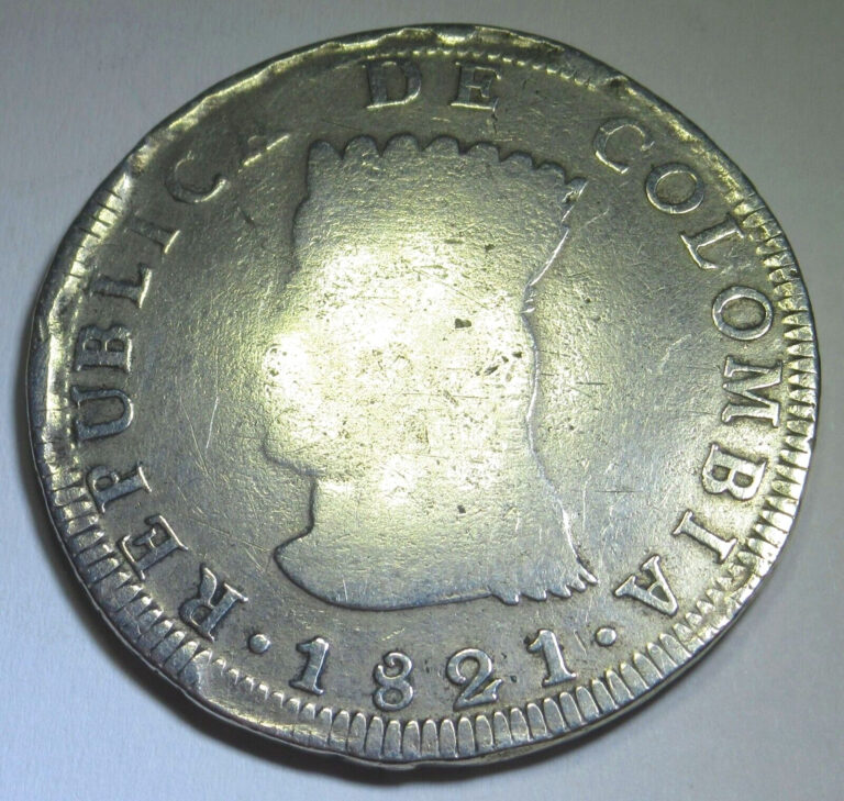 Read more about the article 1821 JF “Scarce No BA” Bogota Colombia Silver 8 Reales Cundinamarca Antique Coin