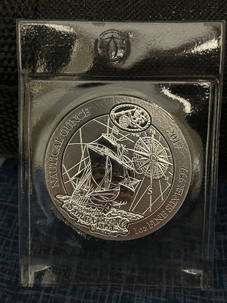 Read more about the article 2017 1 oz Rwanda Silver Nautical Ounce Coin (BU) “Santa Maria”