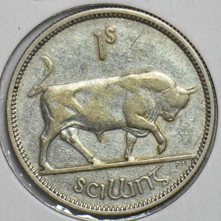 Read more about the article Ireland 1935 Shilling Bull animal 197206 combine shipping