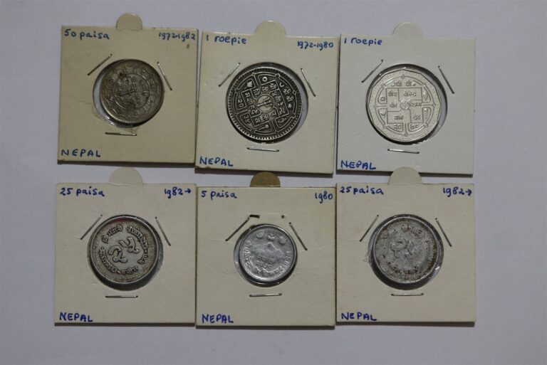 Read more about the article 🧭 🇳🇵 NEPAL – 6 OLD COINS LOT B49 #2245