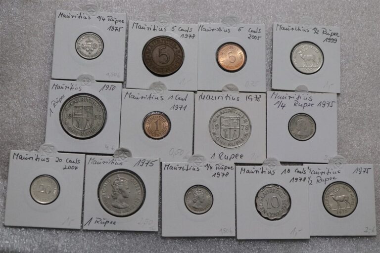 Read more about the article 🧭 🇲🇺 MAURITIUS MOSTLY COLONIAL OLD COINS B56 #224