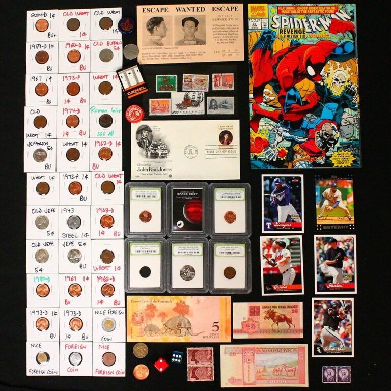 Read more about the article Large Estate Lot Coin Collection Spider Man Comic Book Baseball Cards 1