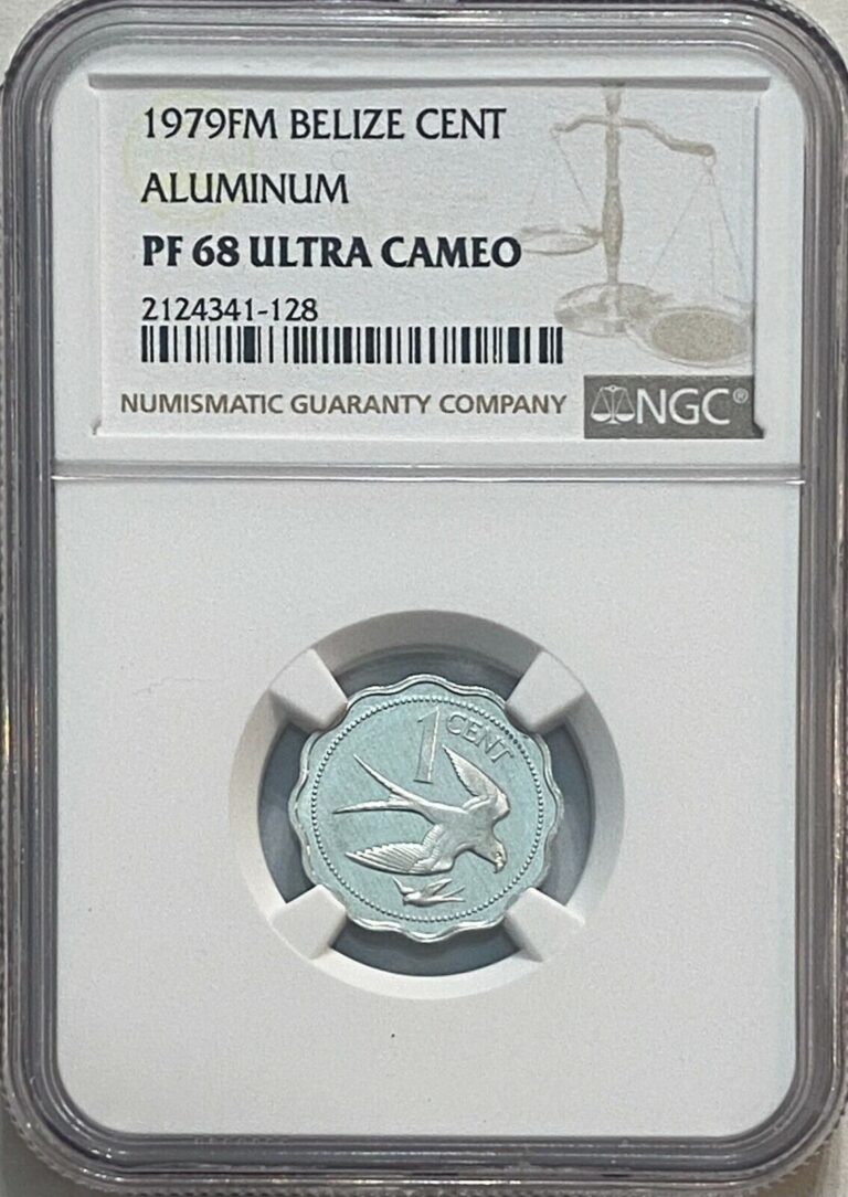 Read more about the article 1979-FM BELIZE ALUMINUM CENT NGC PF 68 UC COIN ONLY 1 GRADED HIGHER