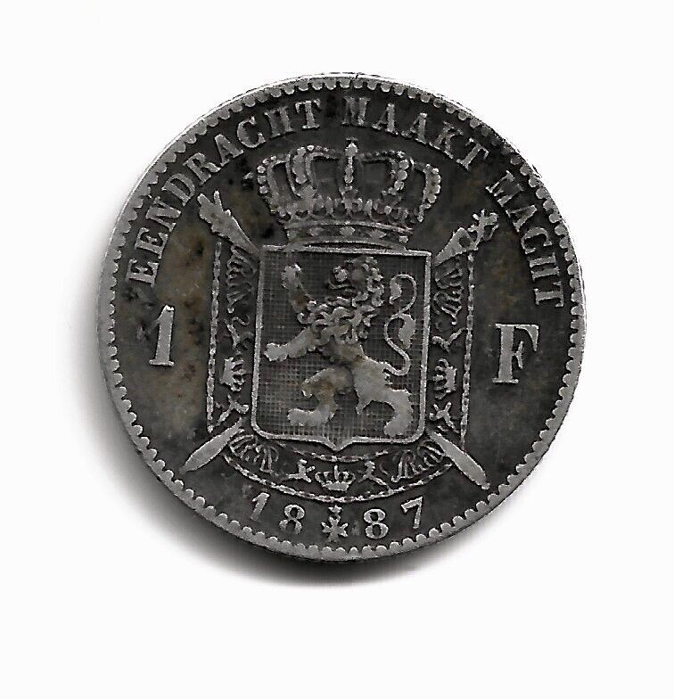 Read more about the article World Coins – Belgium 1 Franc 1887 Silver Coin KM# 29
