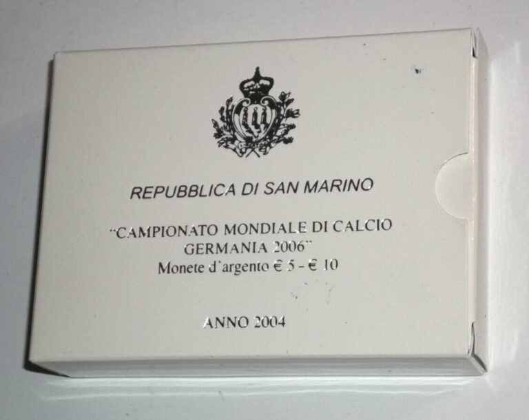 Read more about the article 2004 San Marino – 5- and 10-Euro Silver Proof Coins w/box and COA