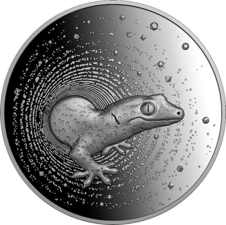 Read more about the article 2023 Cameroon Gecko Proof UHR 2 oz Silver Coin – 300 Mintage