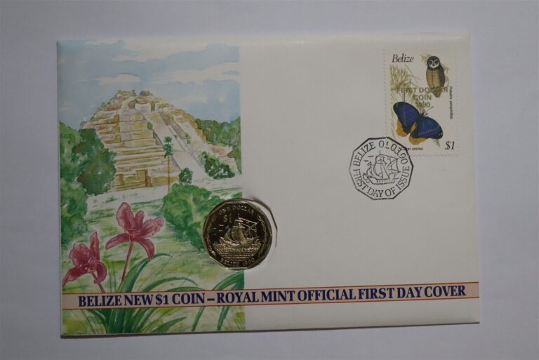 Read more about the article 🧭 BELIZE 1 DOLLAR 1990 COIN COVER B53 #45