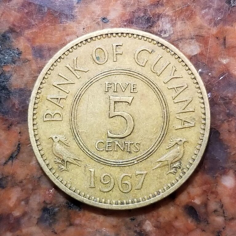 Read more about the article 1967 GUYANA 5 CENTS COIN – #B1122