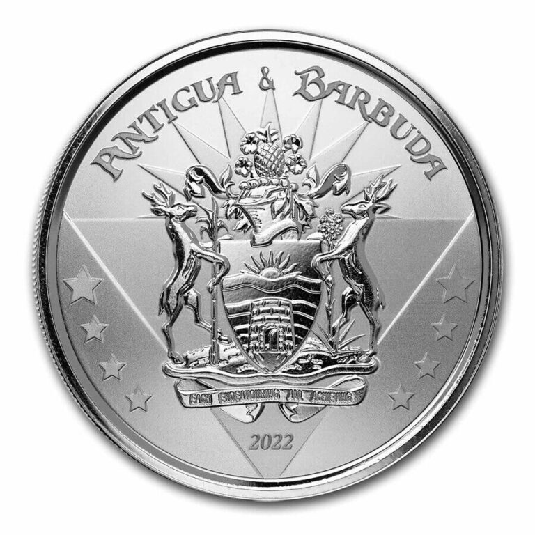 Read more about the article 2022 Antigua and Barbuda 1 oz Silver Coat of Arms BU – SKU#278380