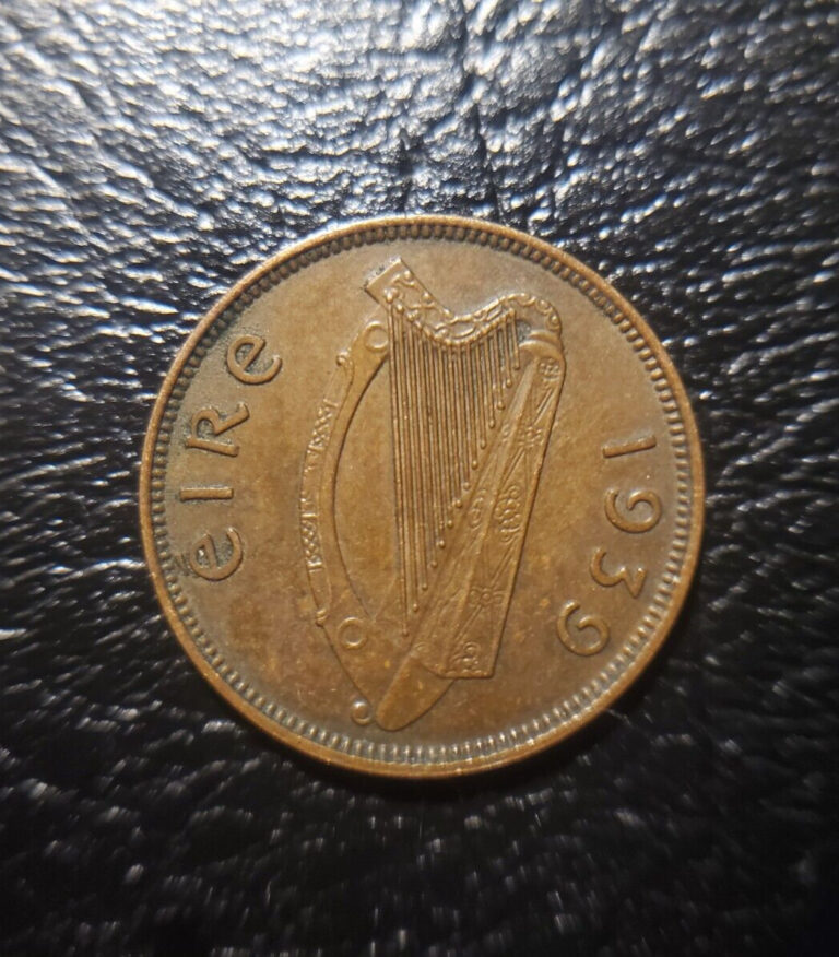 Read more about the article Ireland 1939  Irish 1/4d BN | Farthing | Woodcock KM 9 TYPE 1 AU DETAILS