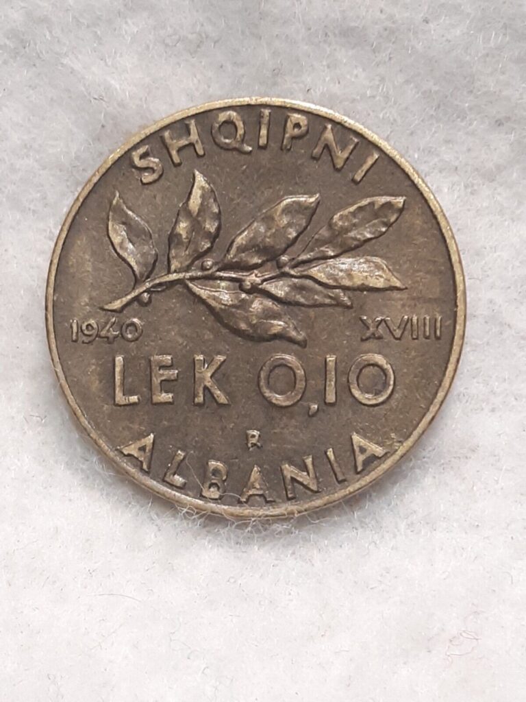 Read more about the article ALBANIA – 1940 ~ 0.10 LEK ~ CH XF