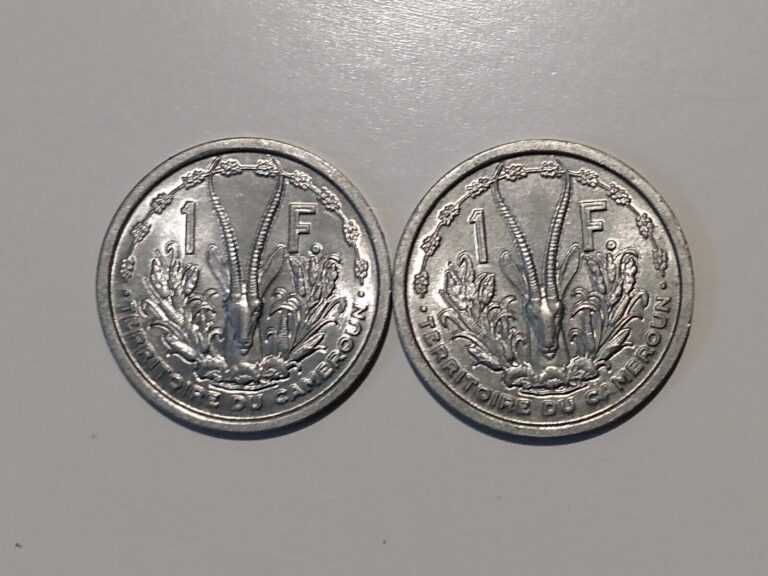 Read more about the article 1948 CAMEROUN 1 FRANC  (2 COINS) ALUMINUM AFRICA