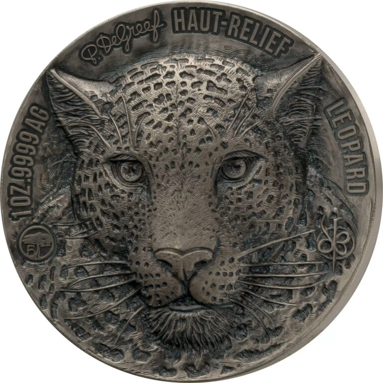 Read more about the article Leopard Big Five Africa 1 oz Antique finish Silver Coin CFA Ivory Coast 2023