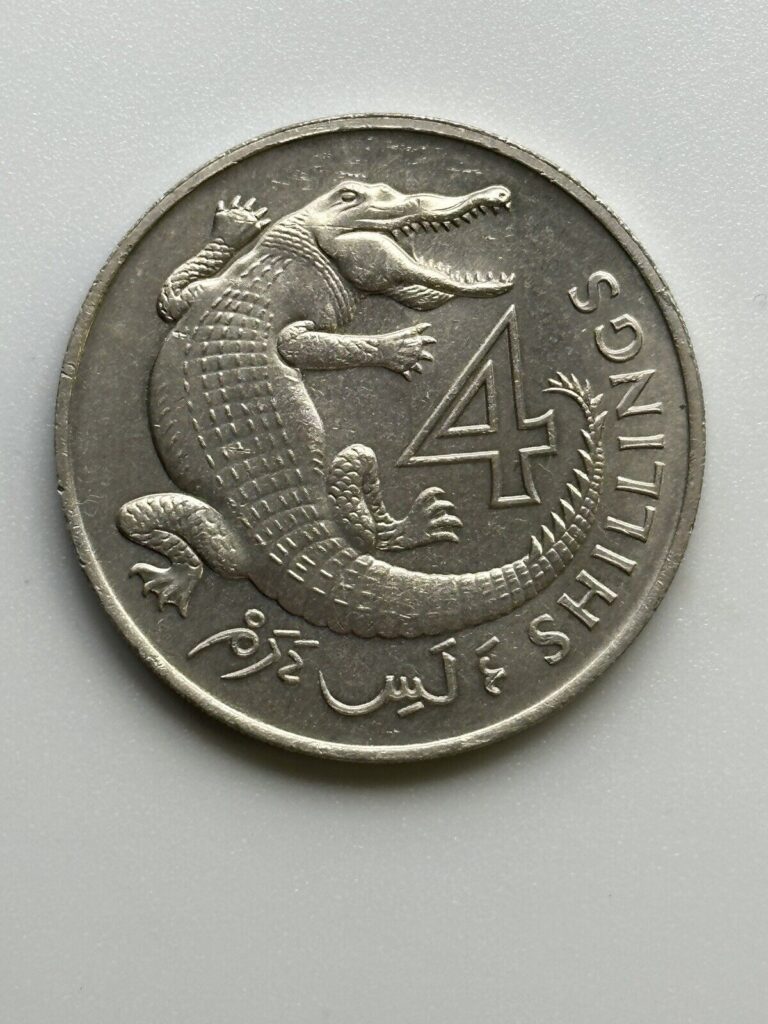 Read more about the article THE GAMBIA 1966 4 SHILLINGS SLENDER SNOUTED CROCODILE QEII C/N WORLD COIN 🌈⭐🌈