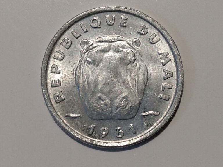 Read more about the article 1961 MALI 5 FRANCS ALUMINUM COIN HIPPO