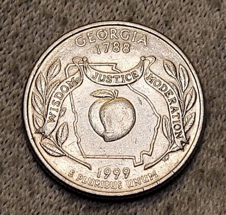 Read more about the article Rare ERROR 1999 D Georgia Statehood Quarter ANACS AU58 Tilted Partial Collar 25c