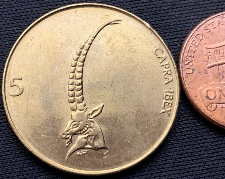Read more about the article 1995 Slovenia 5 Tolarjev Coin BU UNC  DOWN 5  ( 5 Million Minted )   #N202