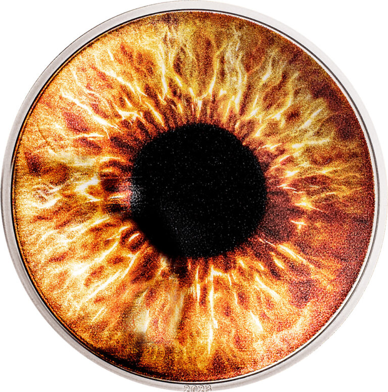 Read more about the article 2023 Palau ColorEYEzed Hazel Brown 1oz Silver Proof Coin