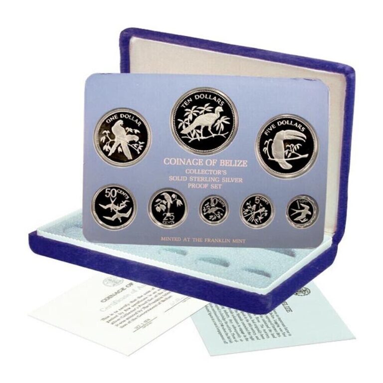 Read more about the article 1975 Belize 8 Coin Set Wildlife Birds of Belize Proof Sterling Silver Coin