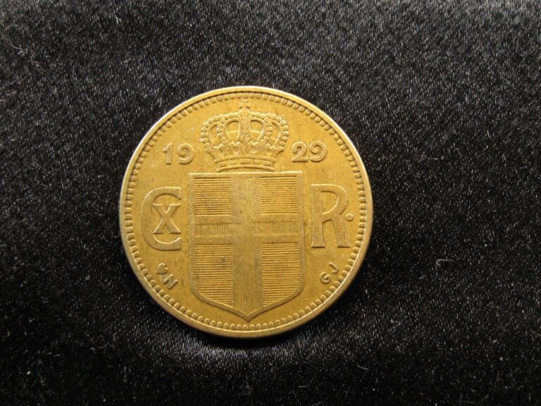 Read more about the article Low mintage old world coin ICELAND 2 kronur 1929 KM4 (203)