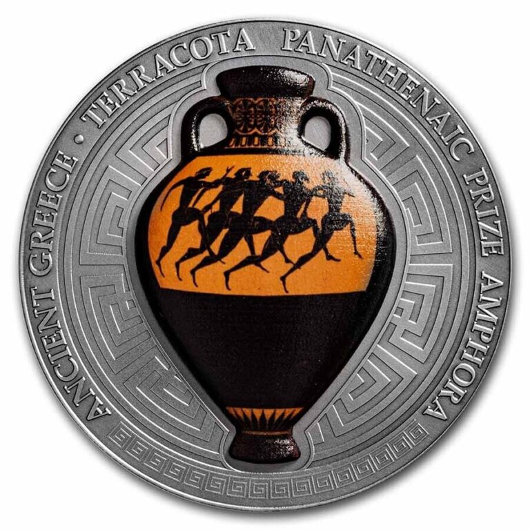 Read more about the article 2022 Republic of Ghana 2 oz Silver Panathenaic Prize: Amphora