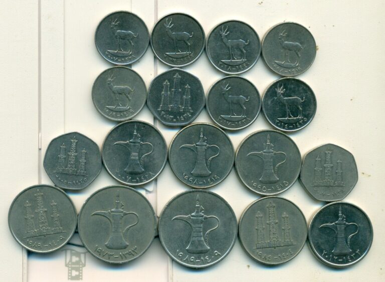 Read more about the article 18 DIFFERENT COINS from the UNITED ARAB EMIRATES (5 TYPES/3 DENOMINATIONS)