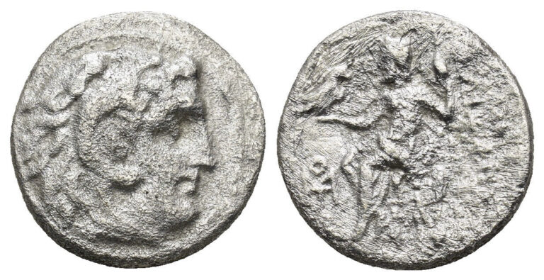 Read more about the article Ancient Greek Silver Drachm Coin Macedonia 336-323 BC Alexander III “the Great”