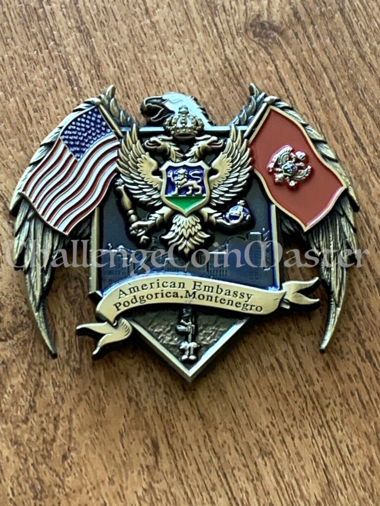 Read more about the article E75 Marine Security Guard Detachment Podgorica Montenegro Embassy Challenge Coin